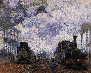 Claude Monet Arrival of a Train oil painting reproduction